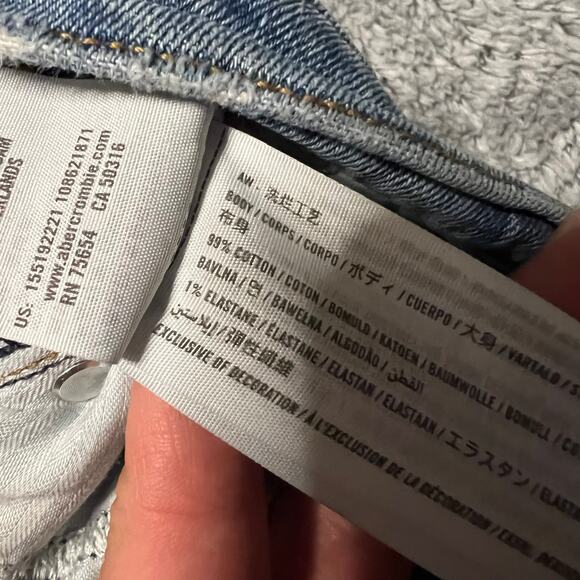 Abercrombie & Fitch Jeans Womens 29 /8 90s Slim Straight Ultra High Rise Blue ** - Picture 8 of 12